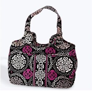 Vera Bradley Canterberry Magenta Large  Laptop Shoulder Bag Purse